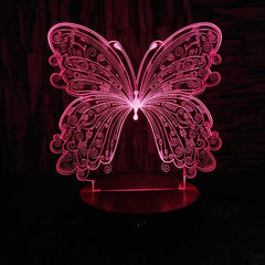 3D Butterfly Illusion Lamp – Beautiful Night Lamp, Decorative Piece, and Unique Gift