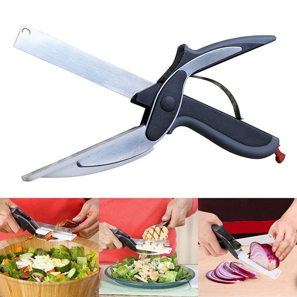 2in1 Clever Cutting Knife In Stainless Steel Vegetable Cutter (,card Packing)