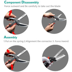 2in1 Clever Cutting Knife In Stainless Steel Vegetable Cutter (,card Packing)