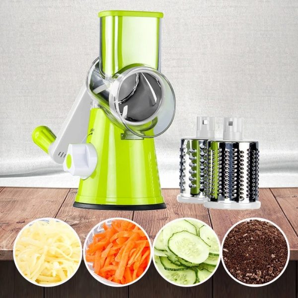 3 in 1 Vegetable Cutter Machine for Potato Onion Carrot - Drum Cutter (random color)