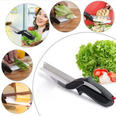 2in1 Clever Cutting Knife In Stainless Steel Vegetable Cutter (,card Packing)