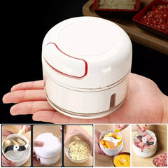 Mini Powerful Meat Grinder Hand-power Food Chopper Mincer Mixer Blender Chop Meat Fruit Vegetable Nuts Shredder(random Color)