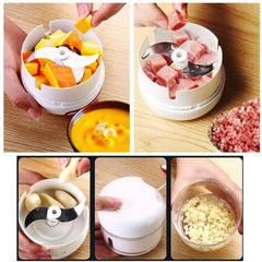 Mini Powerful Meat Grinder Hand-power Food Chopper Mincer Mixer Blender Chop Meat Fruit Vegetable Nuts Shredder(random Color)