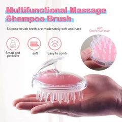 Head Scalp Massage Shampoo Brush | Silicone Bath Brush (random Color)